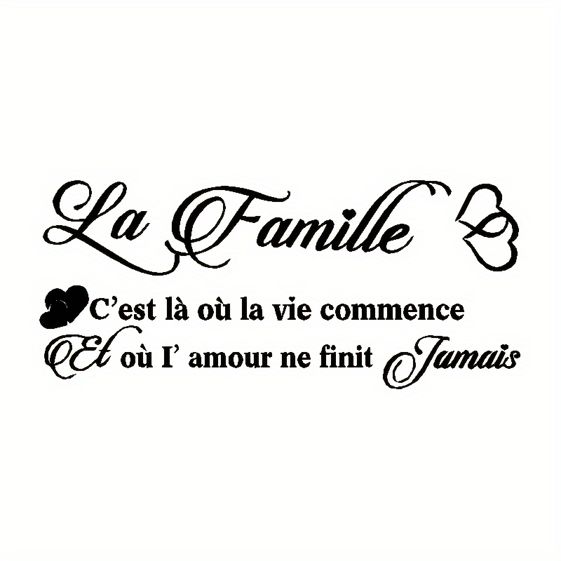 Sticker mural "la famille" impression de lettre contemporaine – Image 3
