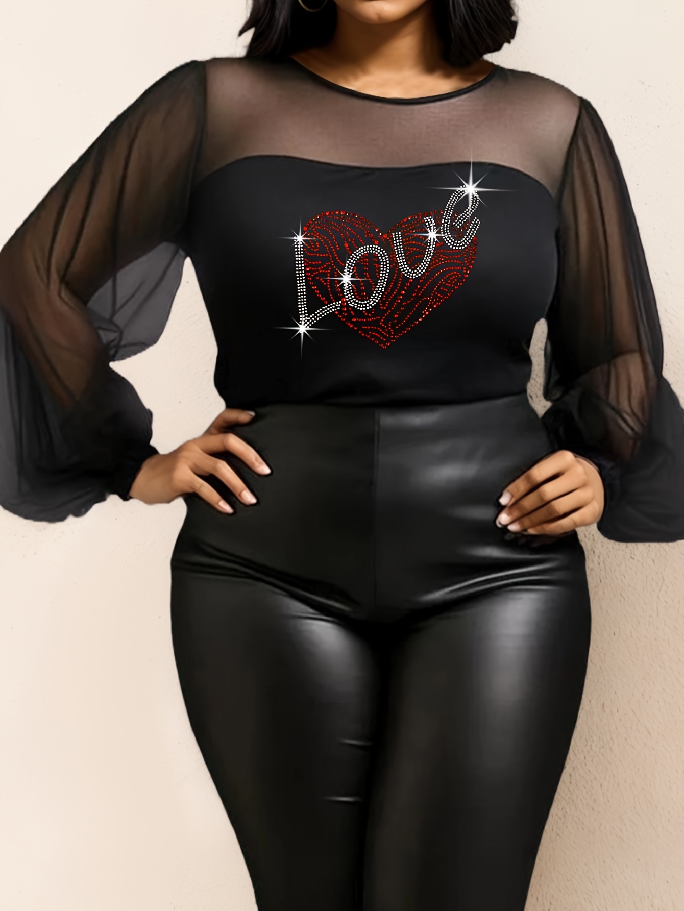 Haut sexy en maille & lettre d'amour saint valentin – Image 2