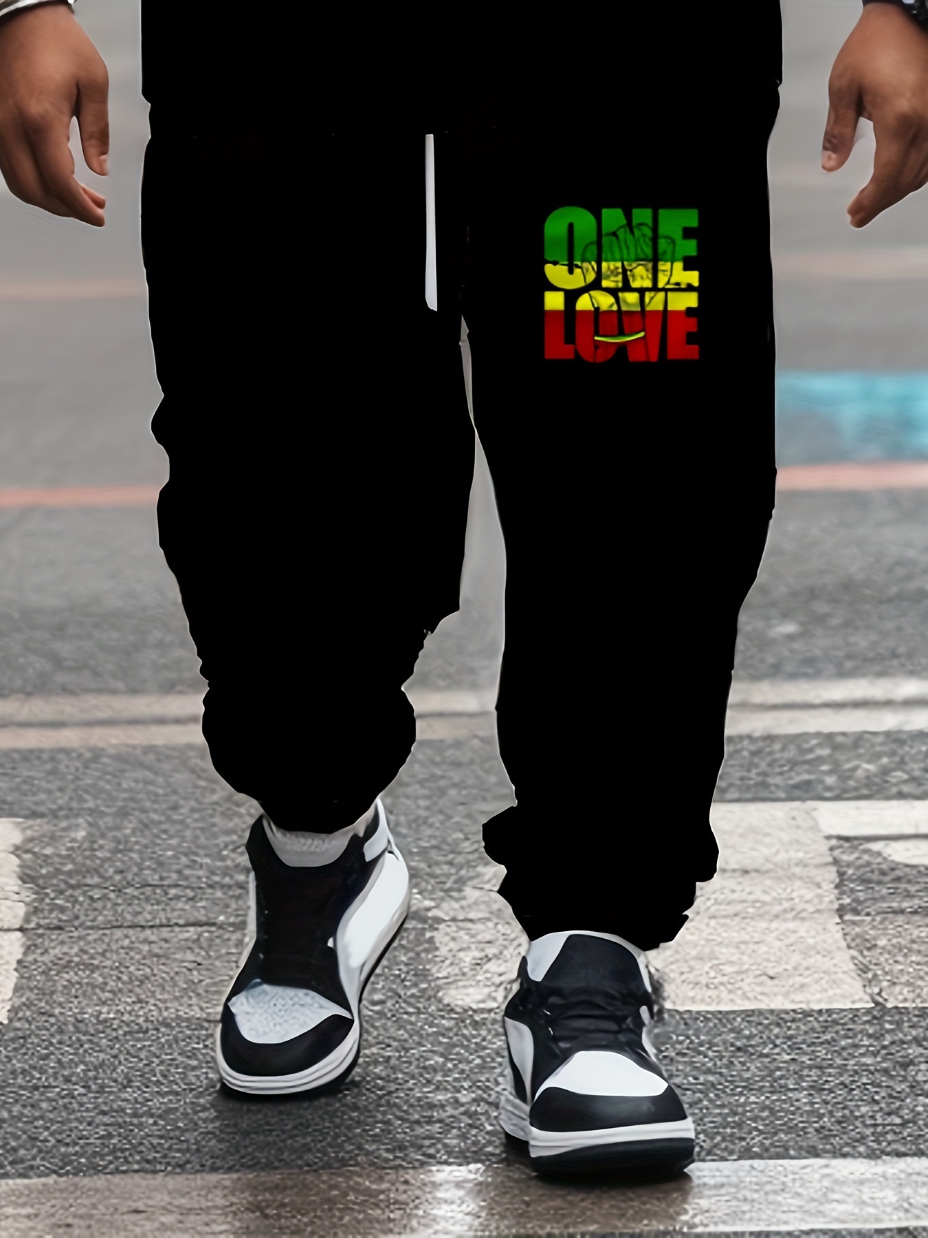 Ensemble imprimé "ONE LOVE" en tissu tricoté extensible – Image 5