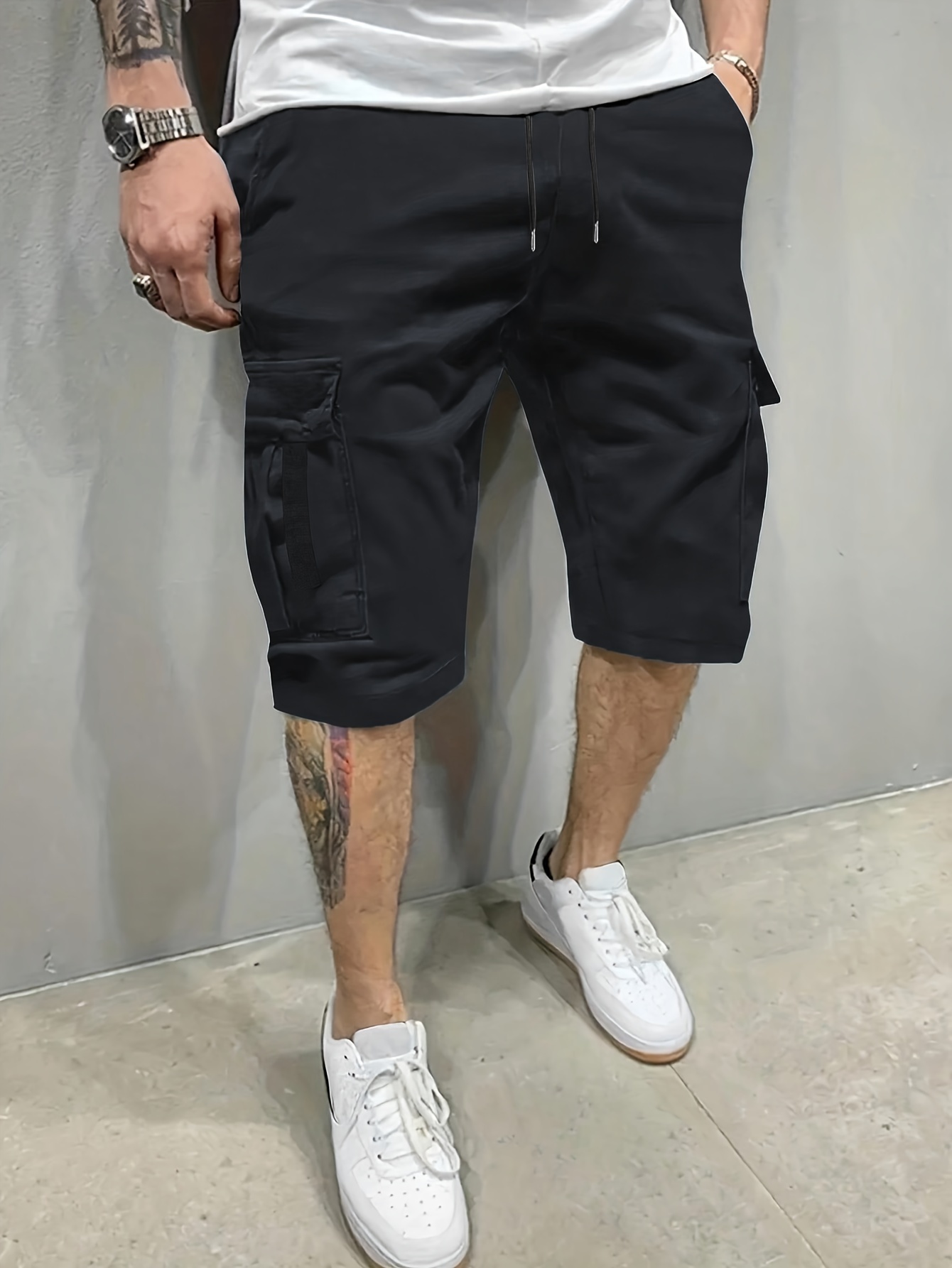 Short cargo avec cordon de serrage & poches – Image 3