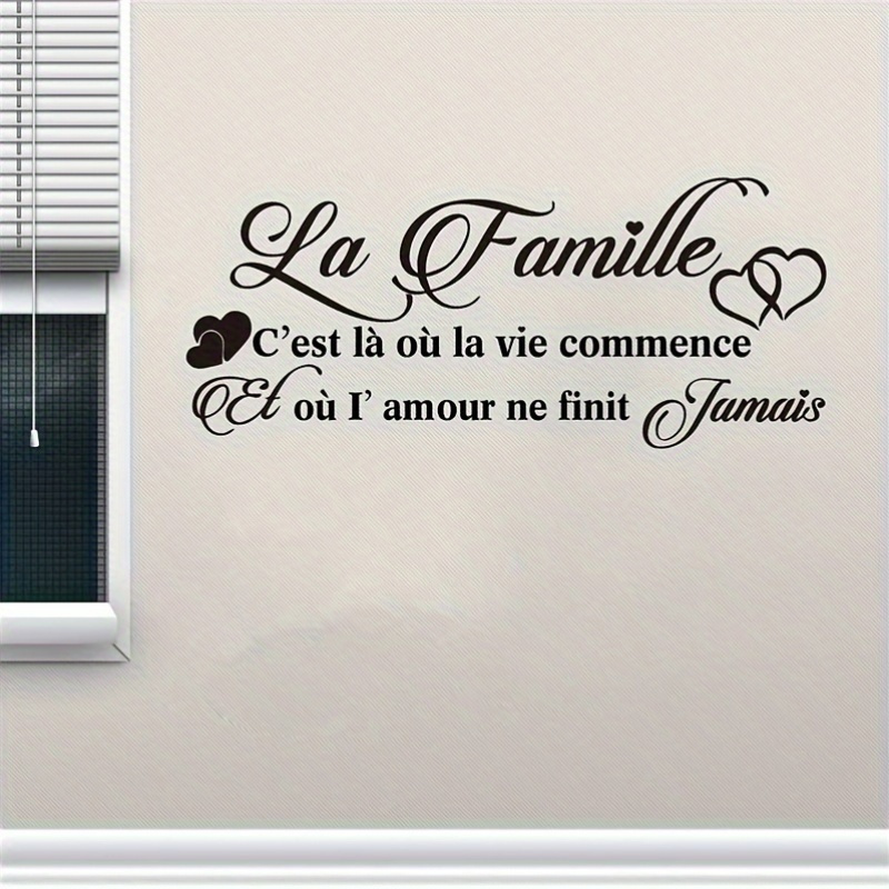 Sticker mural "la famille" impression de lettre contemporaine – Image 2