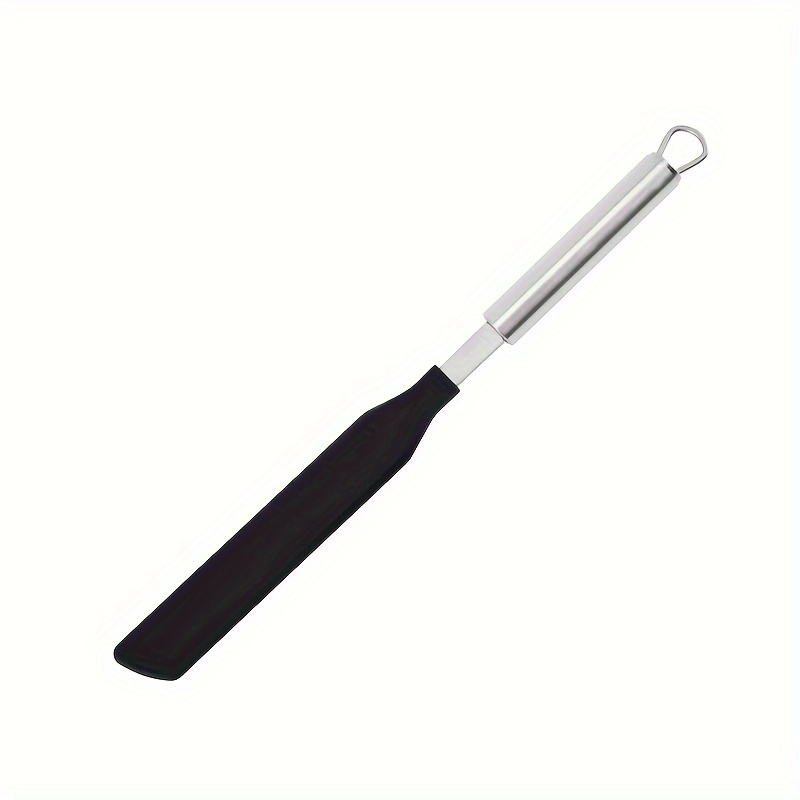 Spatule à crêpes en acier inoxydable avec bord en silicone & son râteau – Image 8