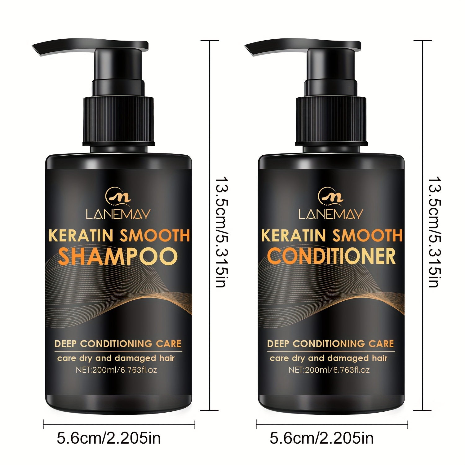 Ensemble shampoing et après-shampoing à la kératine pour des cheveux lisses – Image 4