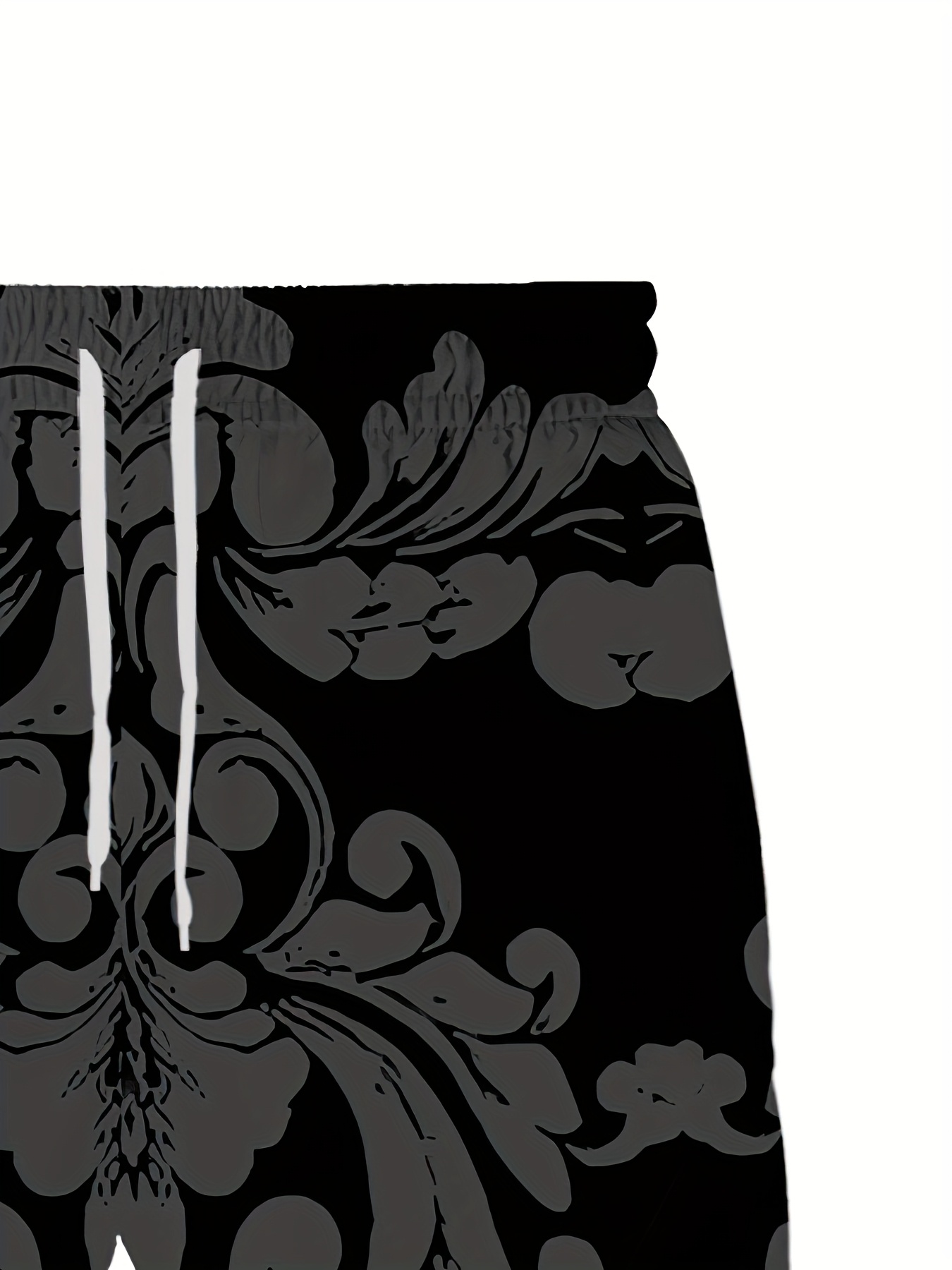 Ensemble t-shirt & short imprimé géométrique en tissu tricoté à élasticité légère – Image 6