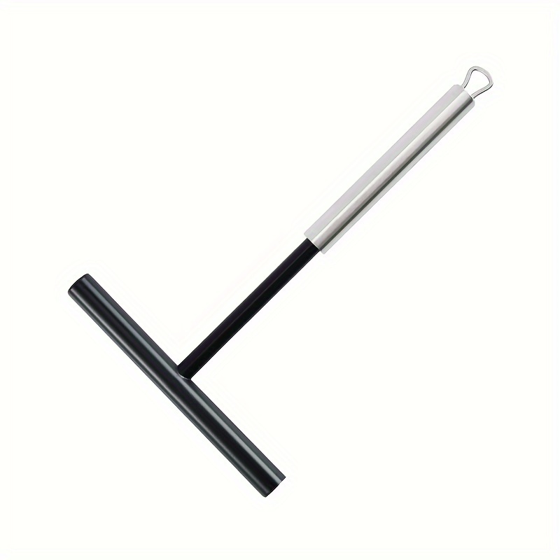 Spatule à crêpes en acier inoxydable avec bord en silicone & son râteau – Image 6