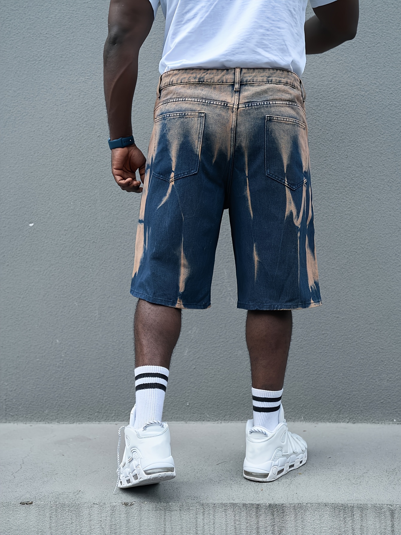 Baggy short en denim délavé – Image 2