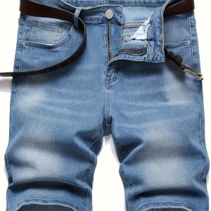 Baggy short en denim en tissu extensible doux