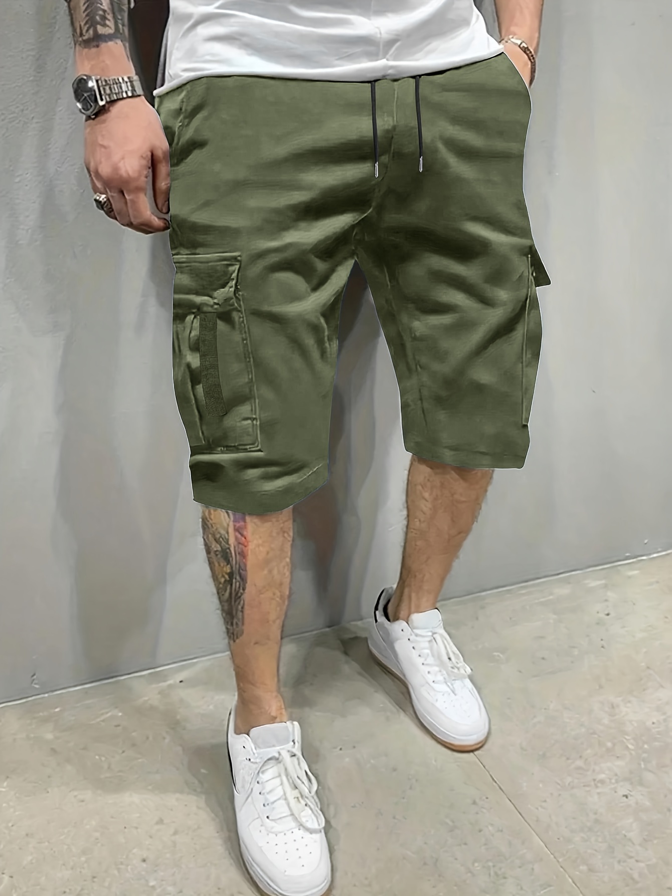 Short cargo avec cordon de serrage & poches