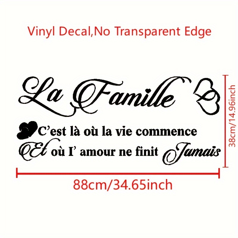 Sticker mural "la famille" impression de lettre contemporaine – Image 5