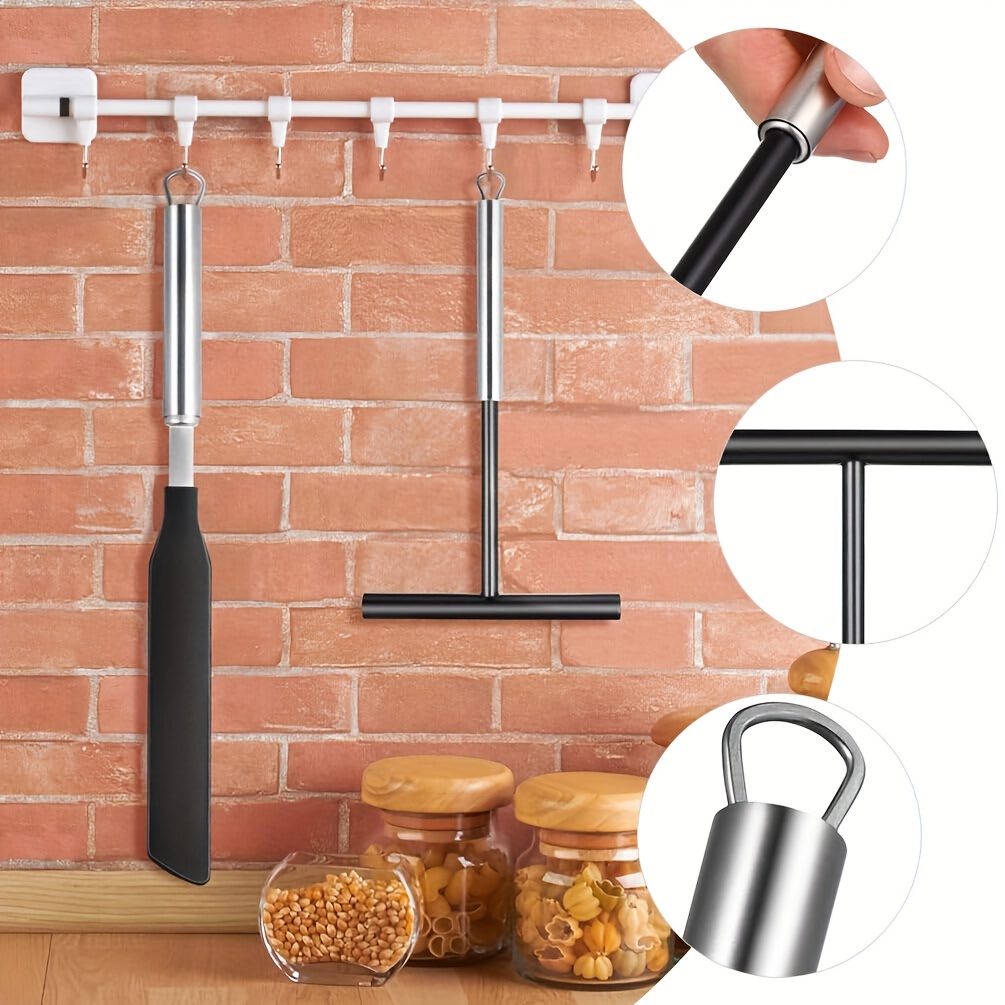 Spatule à crêpes en acier inoxydable avec bord en silicone & son râteau – Image 2
