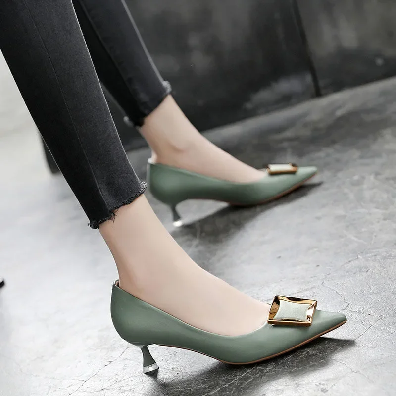 Escarpins élégants en cuir à talons aiguilles – Image 3
