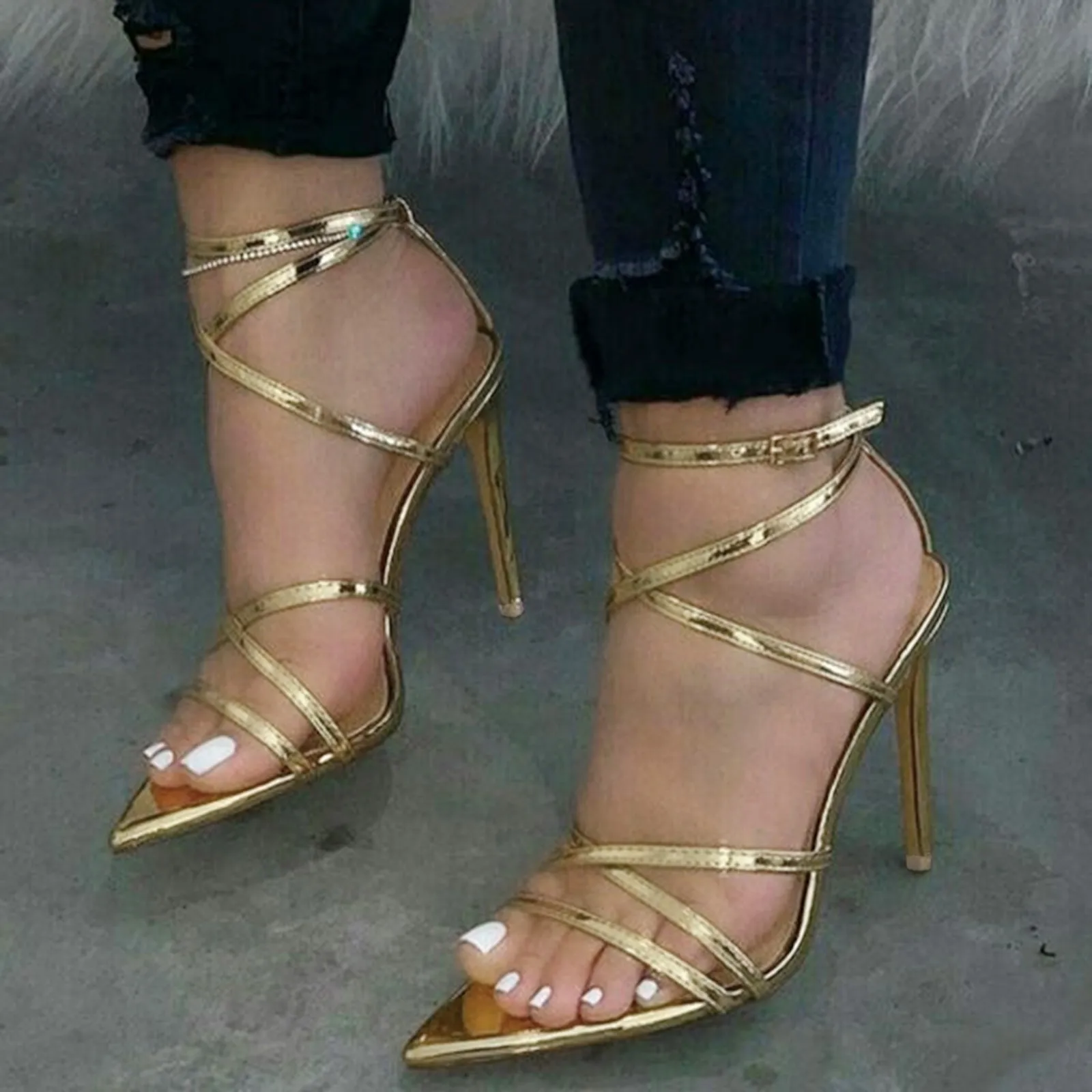 Chaussures à lacets à talons aiguilles hauts – Image 3