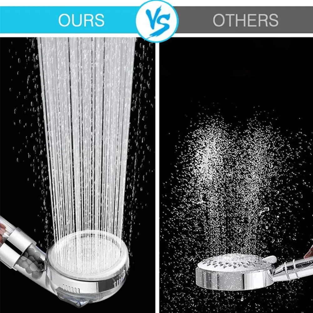 Douchette à main SPA haute pression avec 3 fonctions & filtre à anions – Image 6