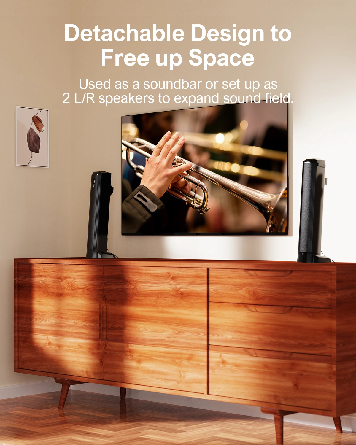 Barre de son bluetooth 5.3 de 100 watts 2 en 1 – Image 3