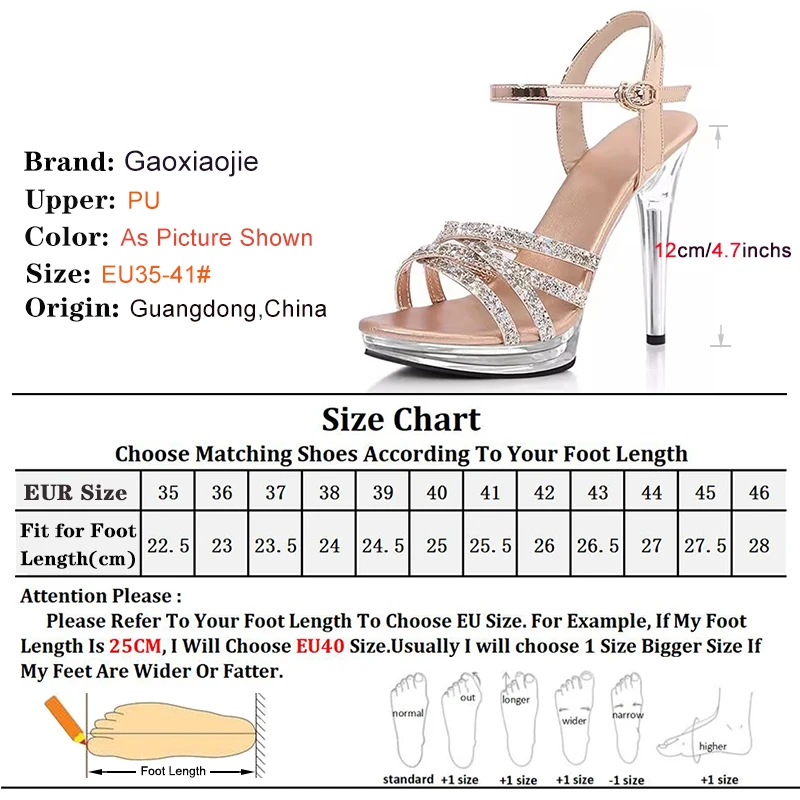 Chaussures transparentes à talons hauts avec paillettes de cristal – Image 2