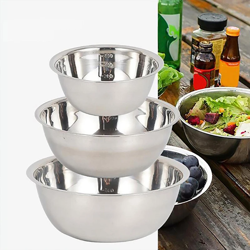Bols à mélanger en acier inoxydable en 16 cm/20 cm/22 cm – Image 2