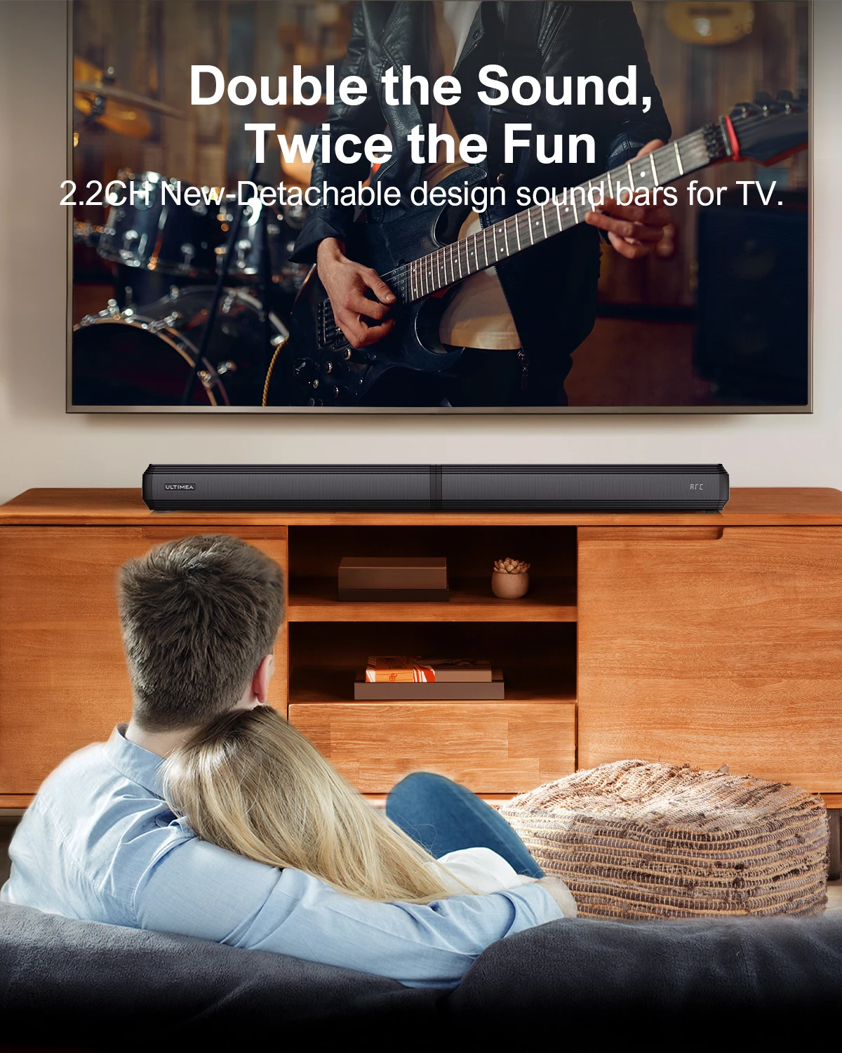 Barre de son bluetooth 5.3 de 100 watts 2 en 1 – Image 2