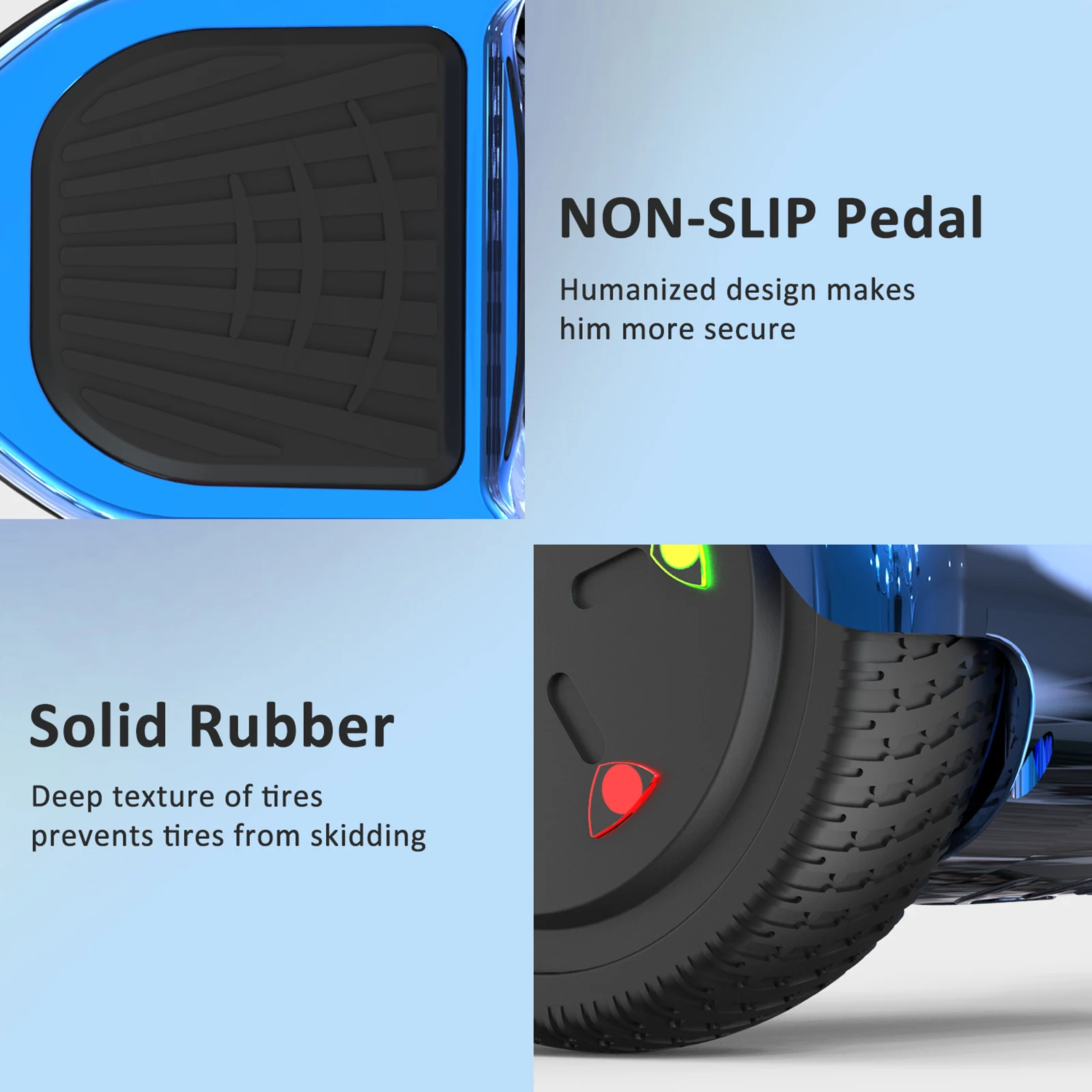 Hoverboard à 2 roues de 6.5 pouces avec haut parleur bluetooth & LED – Image 2