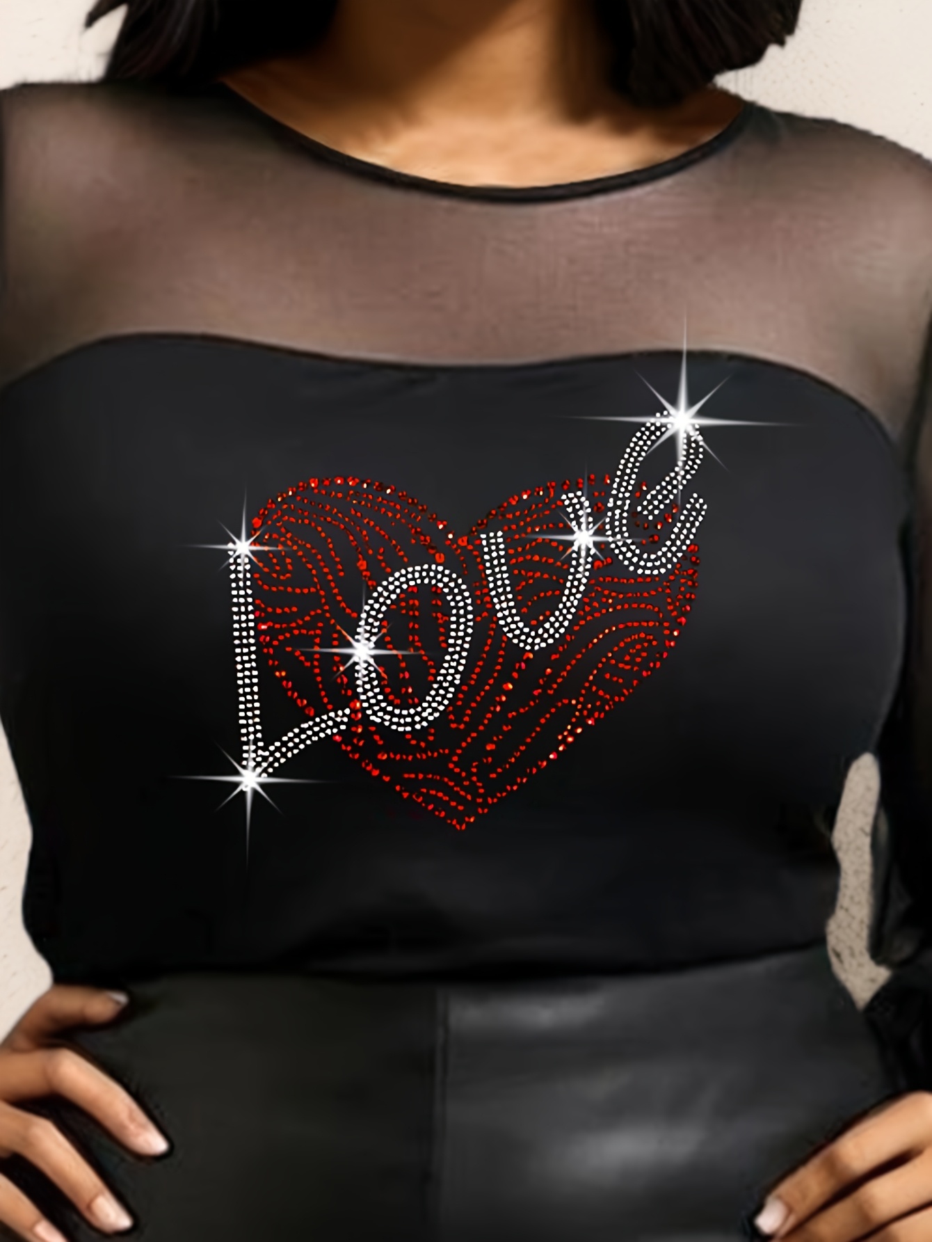 Haut sexy en maille & lettre d'amour saint valentin – Image 3