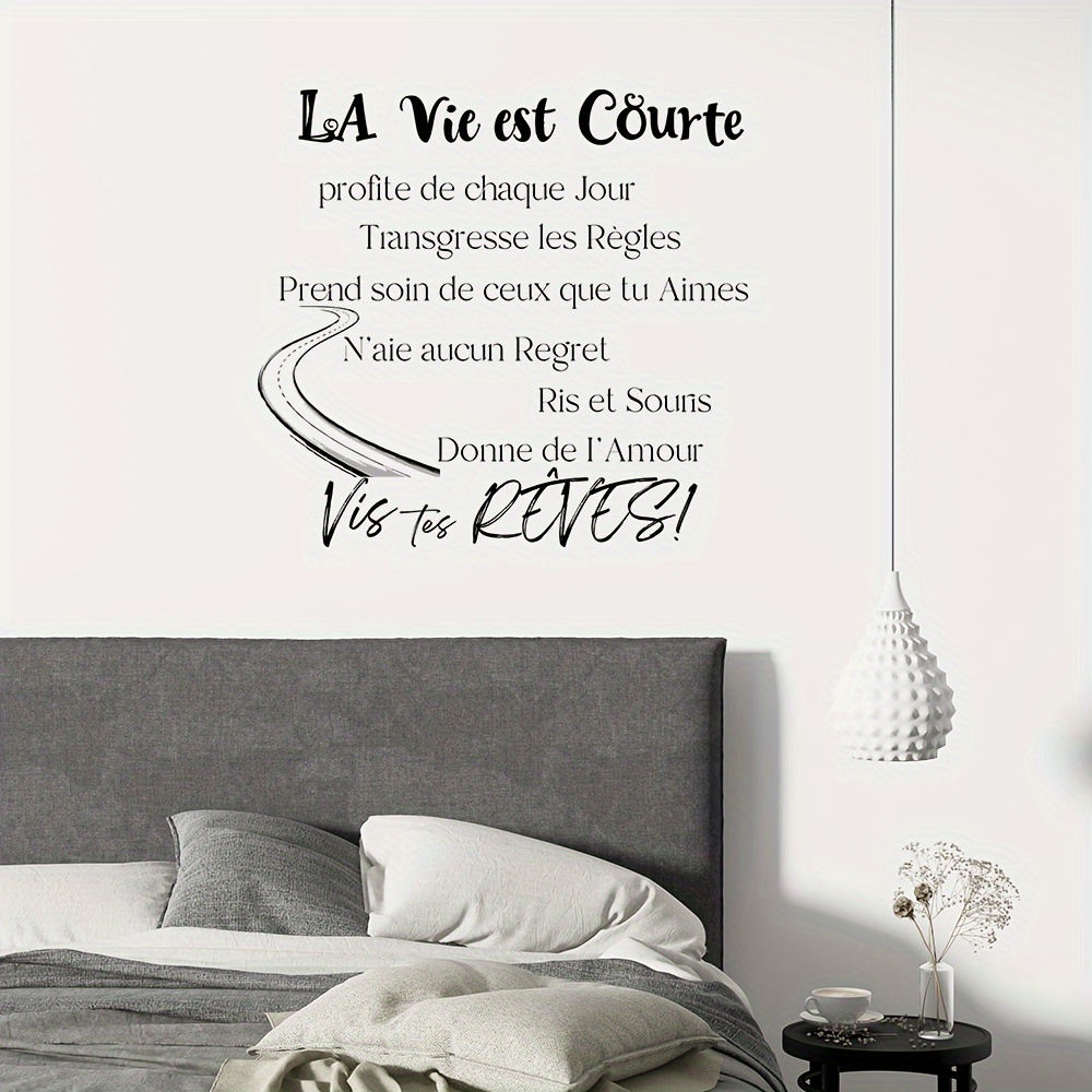 Sticker mural "la vie est un cadeau" amovible & réutilisable – Image 4