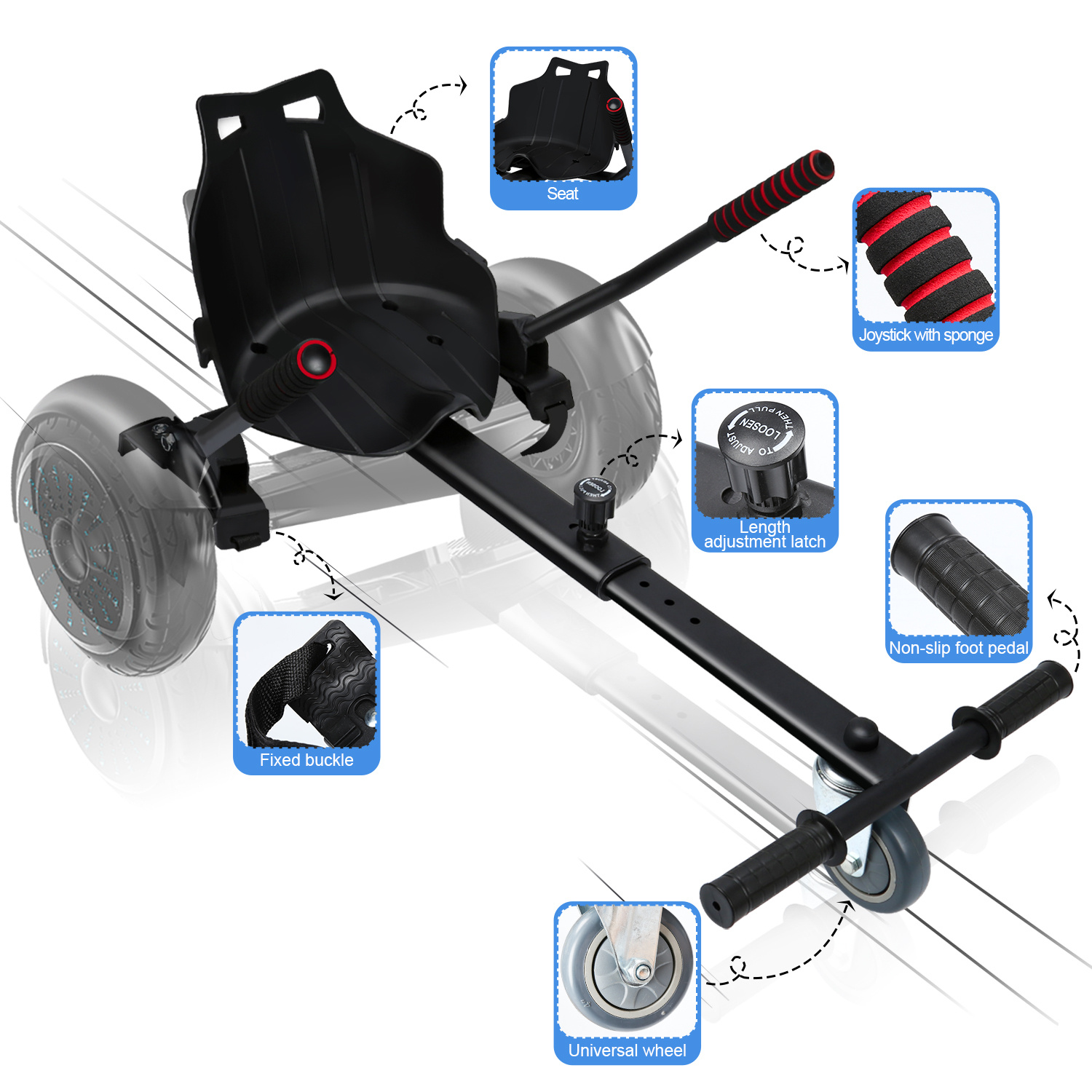 Siège réglable pour hoverboard – Image 4