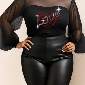 Haut sexy en maille & lettre d'amour saint valentin