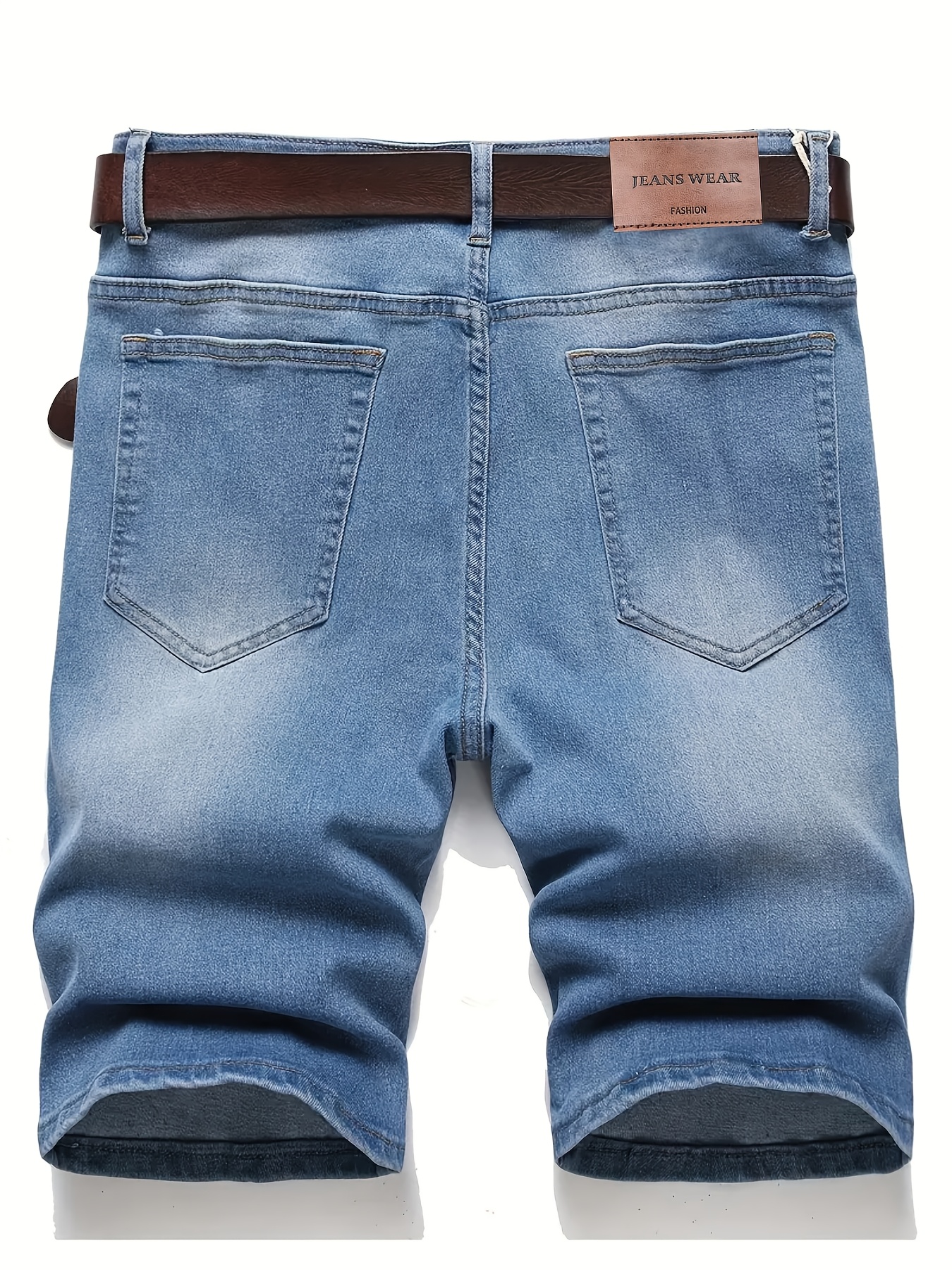 Baggy short en denim en tissu extensible doux – Image 3