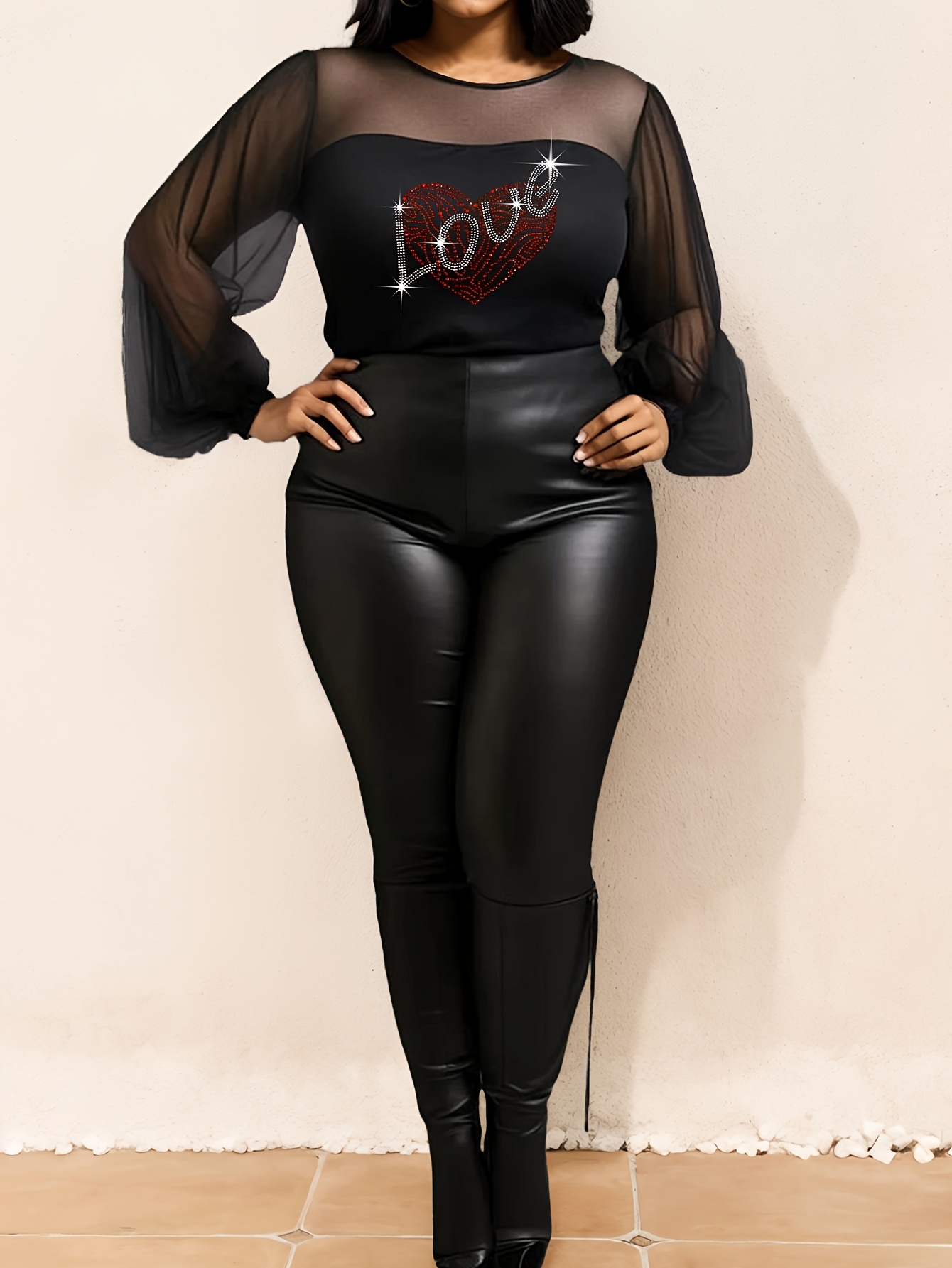 Haut sexy en maille & lettre d'amour saint valentin – Image 4