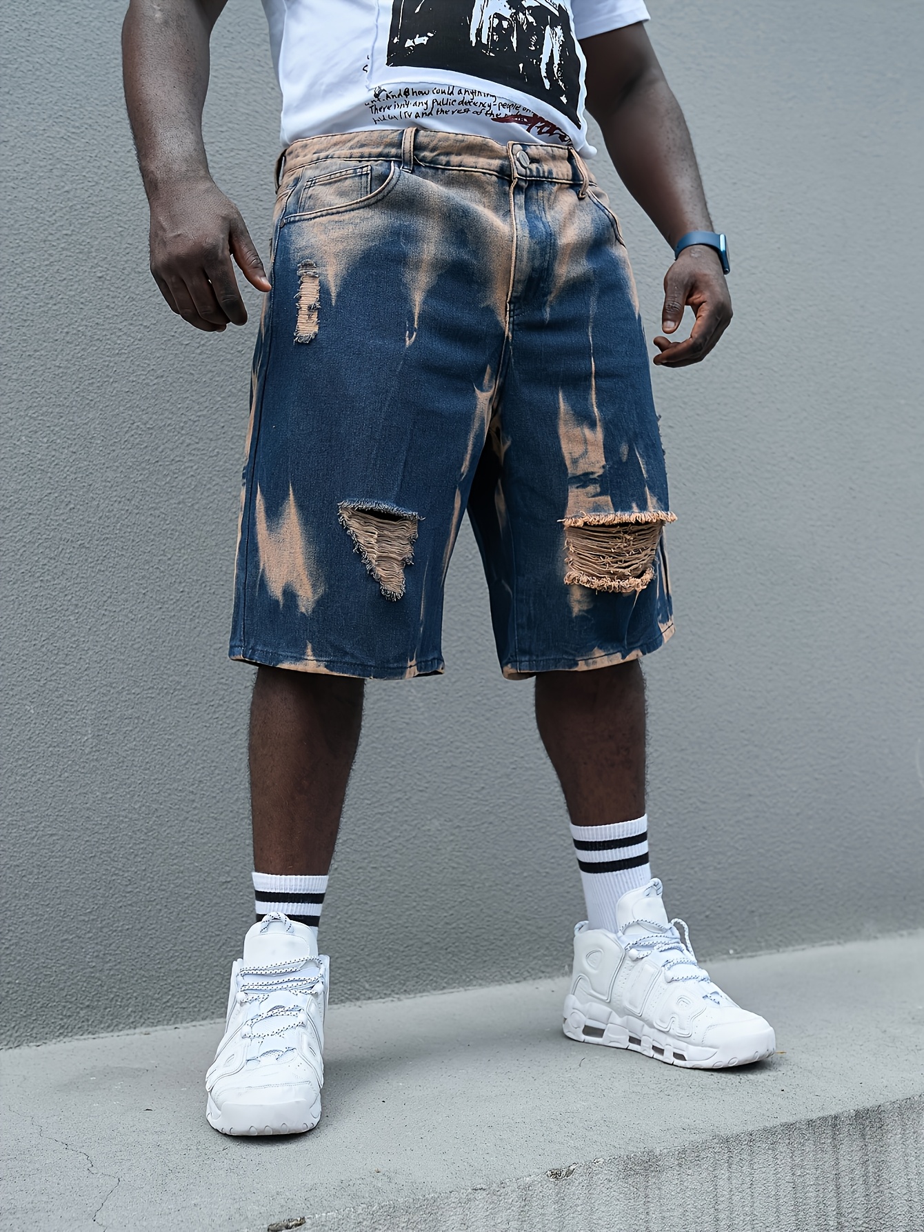 Baggy short en denim délavé – Image 6