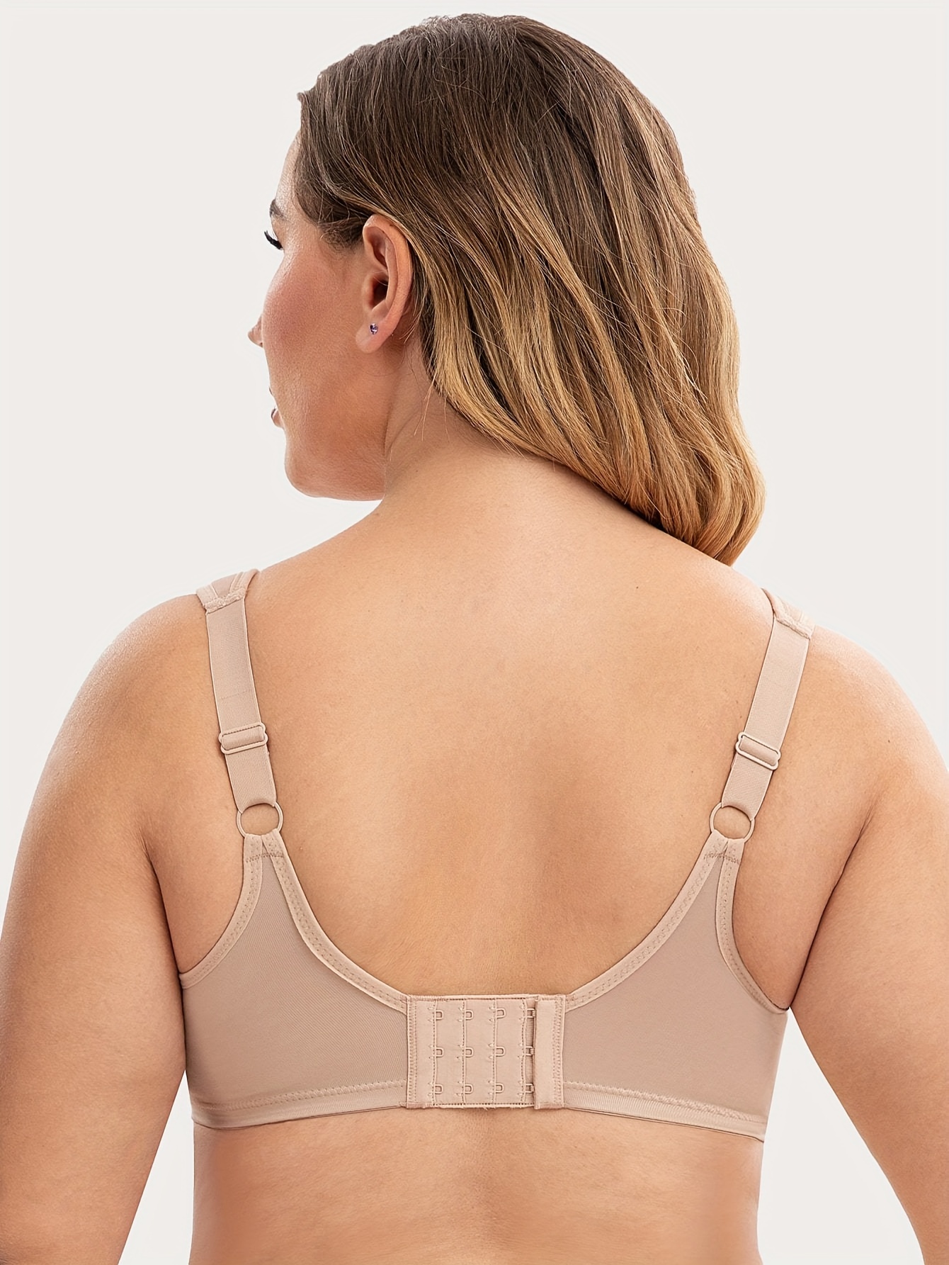 Soutien gorge en dentelle contrastée large bretelles & armatures avec noeud décoratif – Image 6