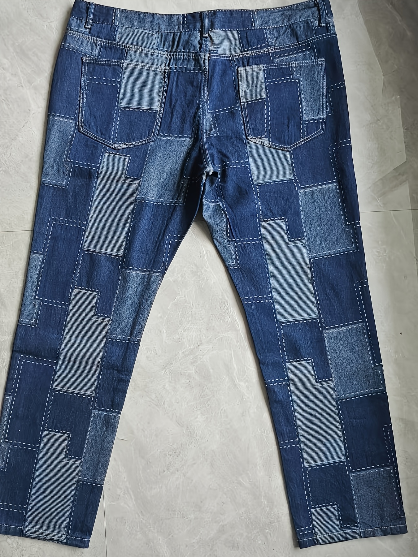 Jean cargo avec blocs de couleur en coton tissé non extensible – Image 2