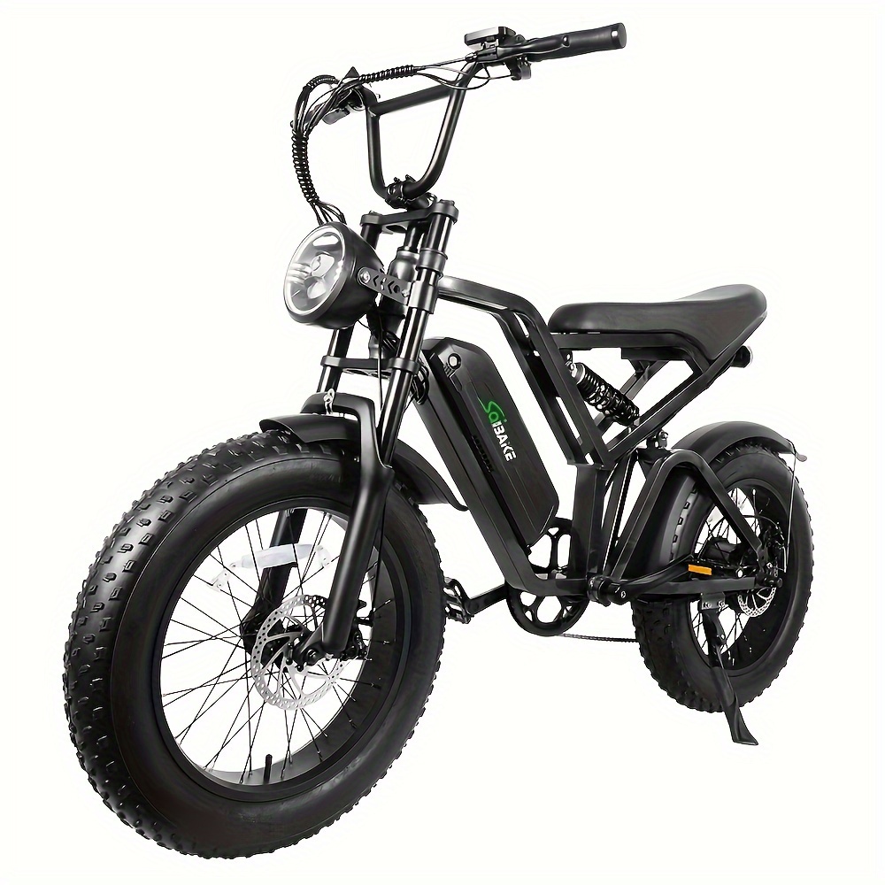 Vélo électrique pneu 50.8 cm avec batterie amovible 48V & 15Ah, tout-terrain à 7 vitesses – Image 5