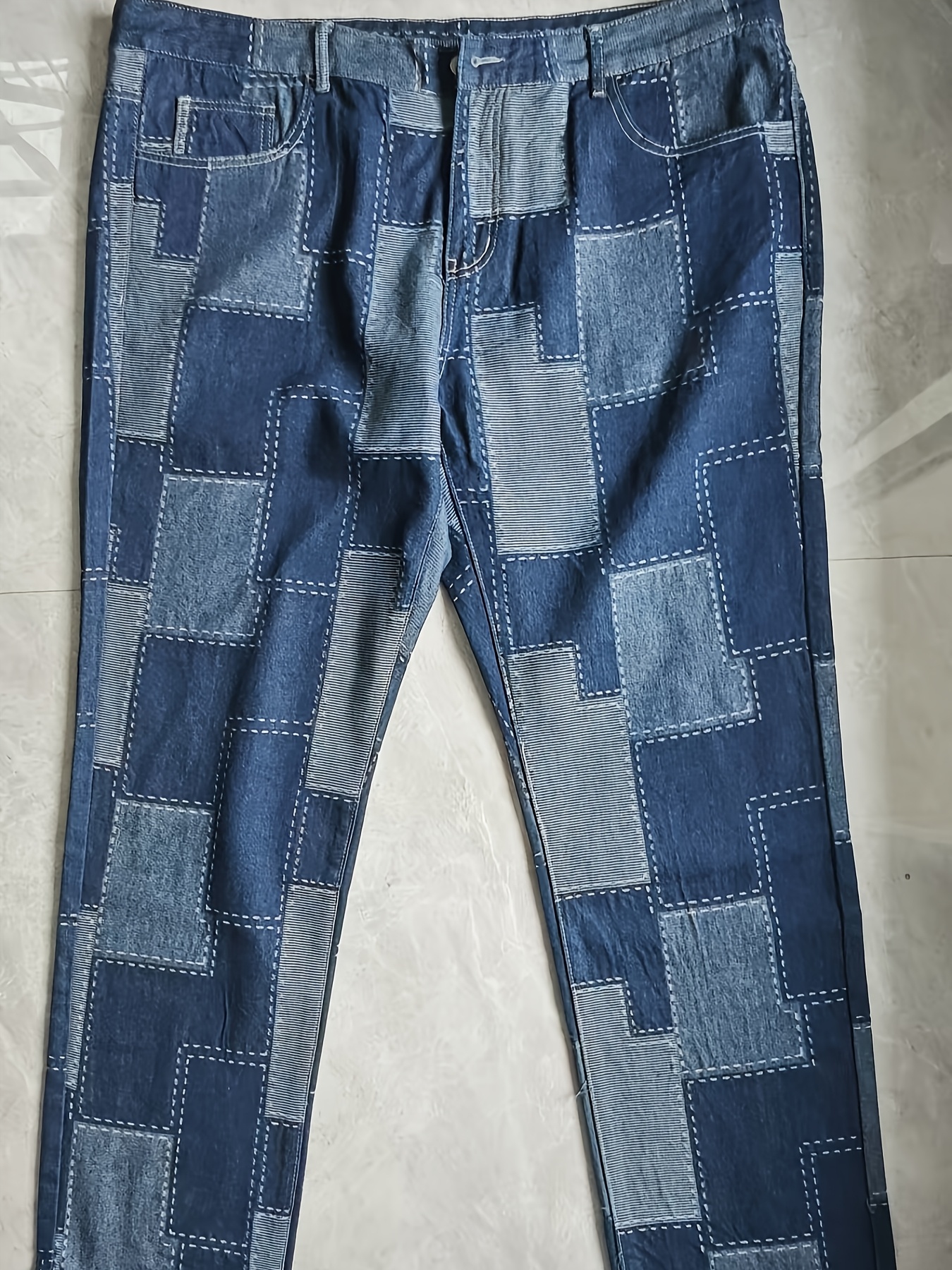 Jean cargo avec blocs de couleur en coton tissé non extensible – Image 3