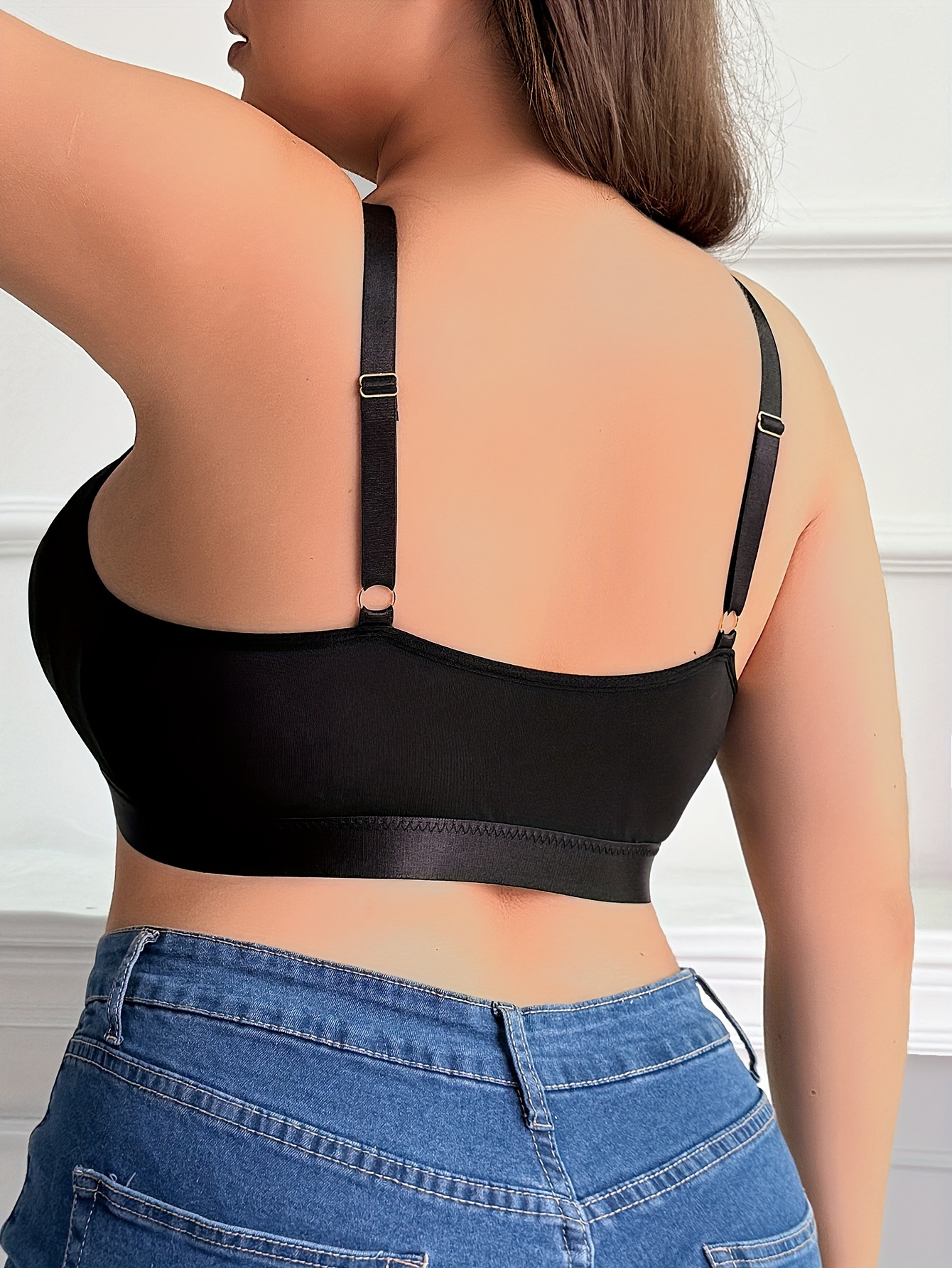 Soutien gorge avec dentelle contrastante & non rembourré – Image 6