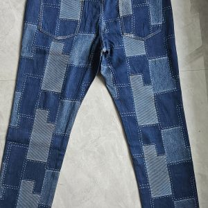 Jean cargo avec blocs de couleur en coton tissé non extensible