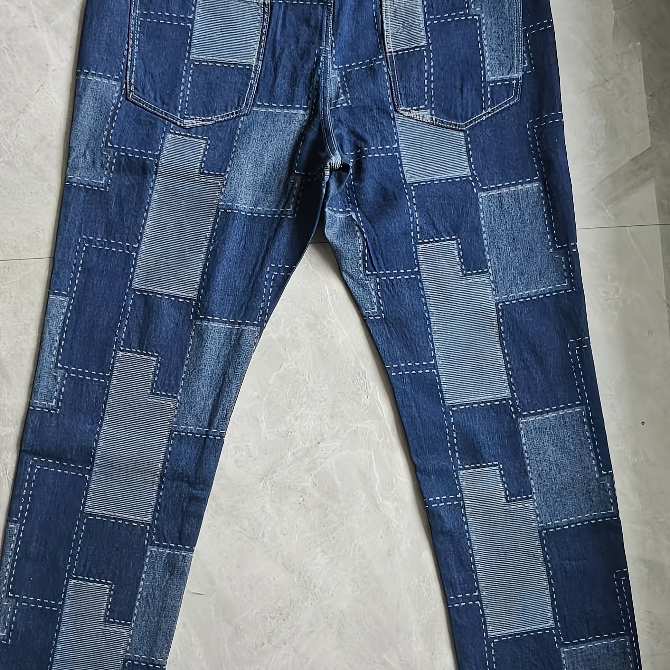 Jean cargo avec blocs de couleur en coton tissé non extensible