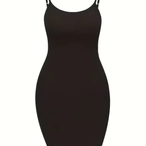 Robe ajustée à col licou à bretelles spaghetti