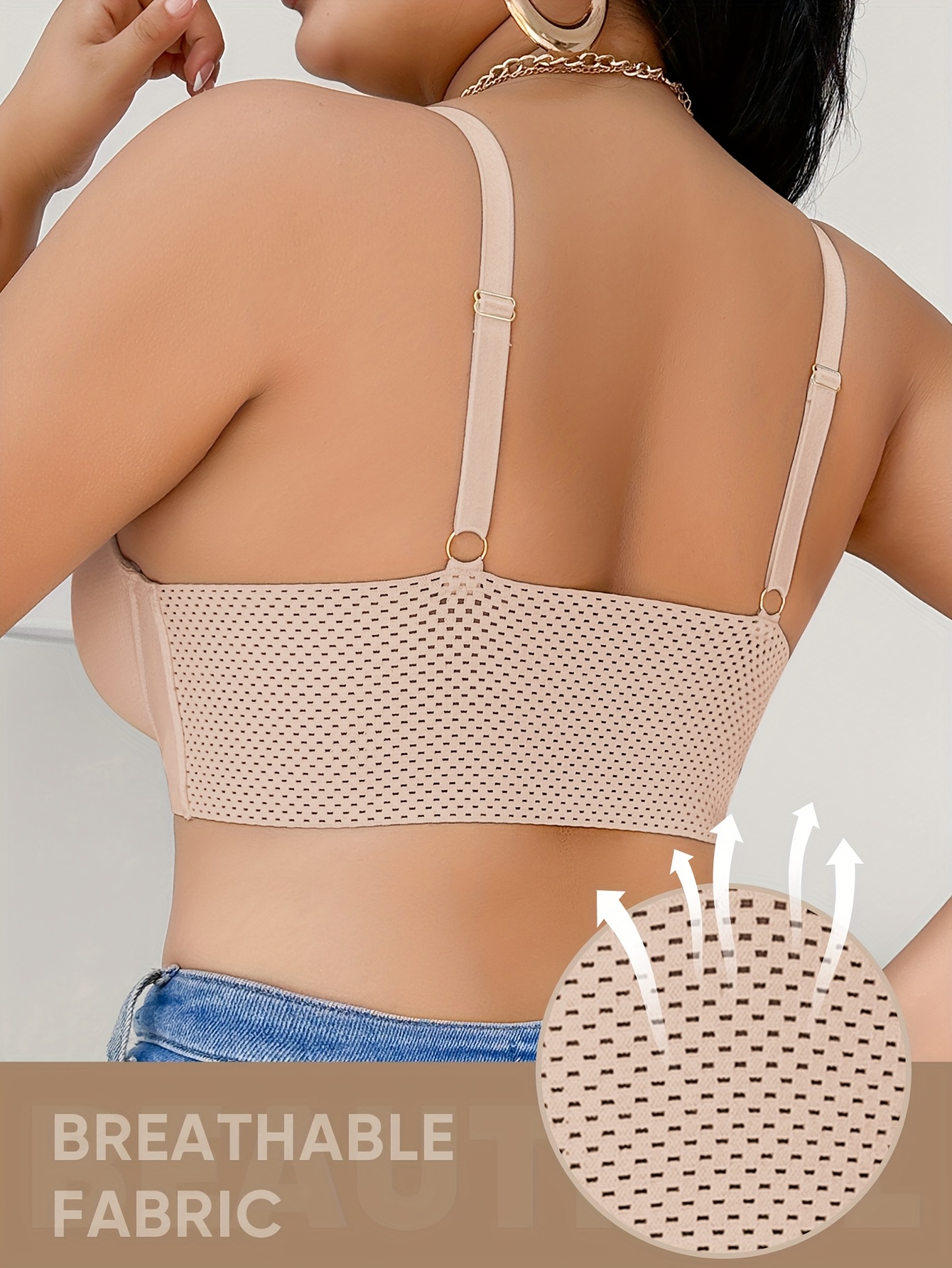 Soutien gorge à couverture complète à boucle latérale à armatures rembourrage non amovible – Image 4