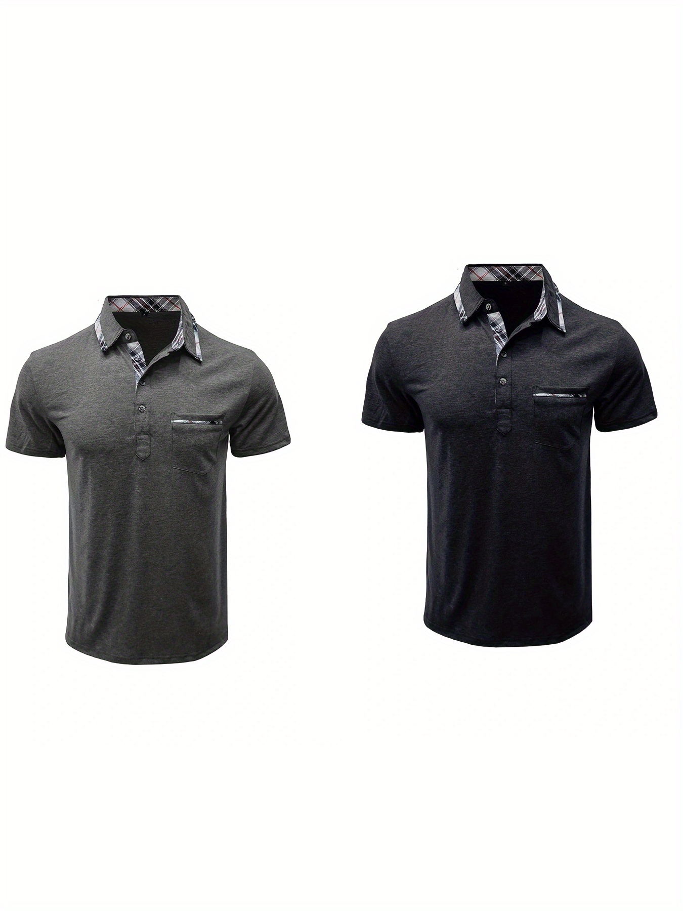 Ensemble 2 polos chemises à manches courtes avec poche sur le col – Image 5