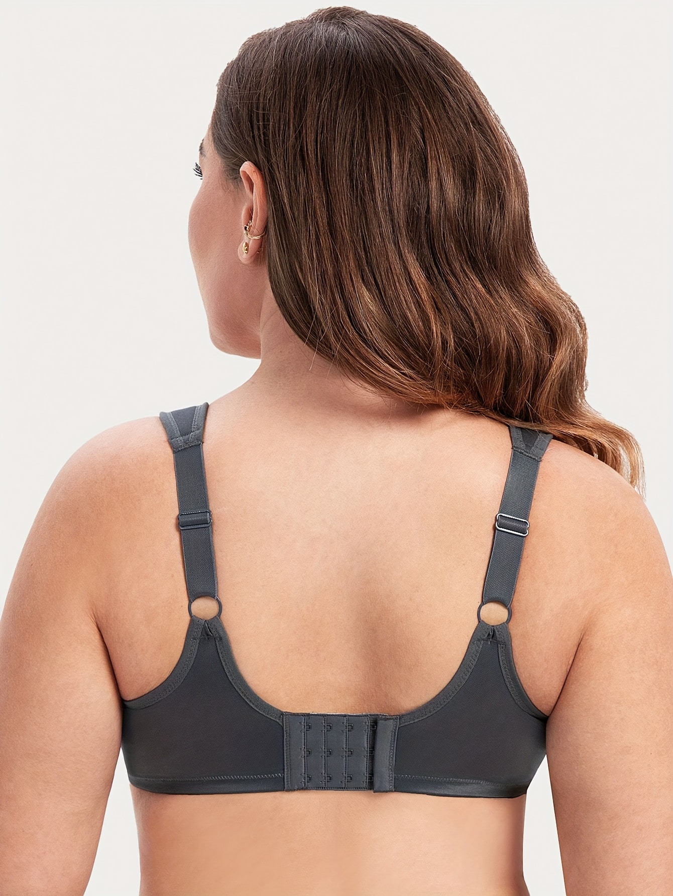 Soutien gorge en dentelle contrastée large bretelles & armatures avec noeud décoratif – Image 7