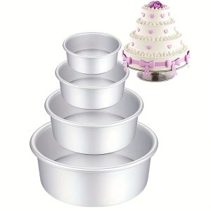 Moule à gâteau rond antiadhésif en alliage aluminium anodisé