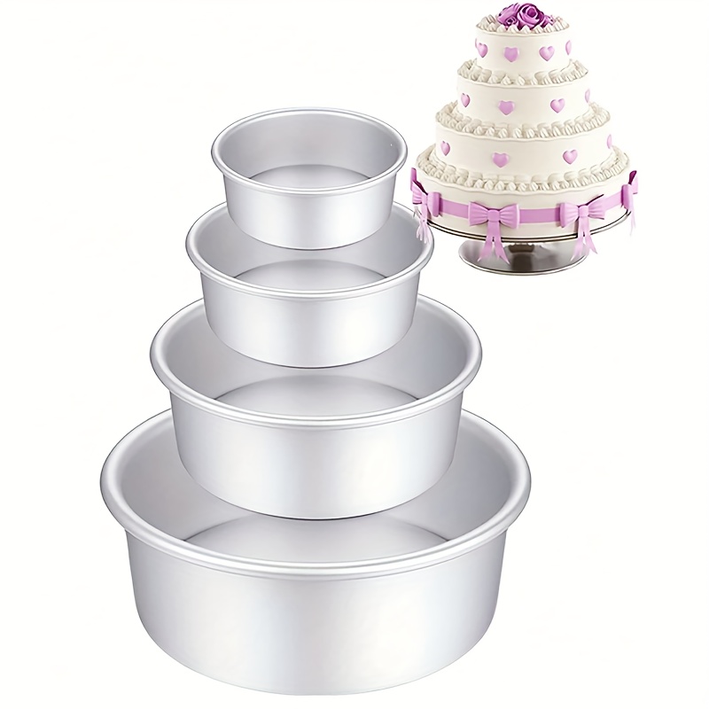 Moule à gâteau rond antiadhésif en alliage aluminium anodisé