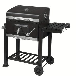 Barbecue à charbon couvert avec roues & hauteur réglable