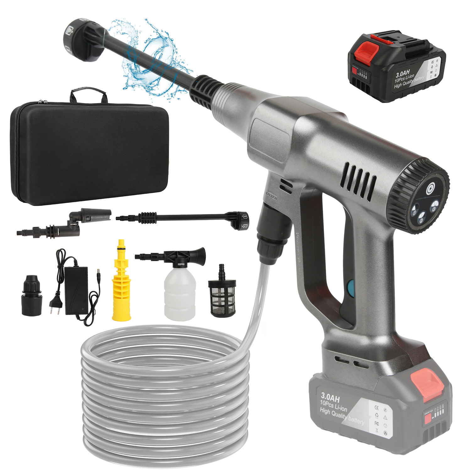 Pistolet électrique multifonctionnel à haute pression 200Bar 3500W avec boîte de rangement – Image 7