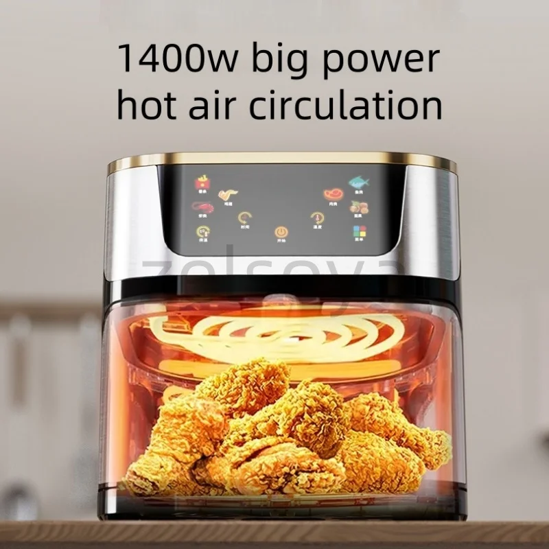 Friteuse 10 L à air électrique multifonctionnelle sans rabat avec capacité visuelle – Image 2