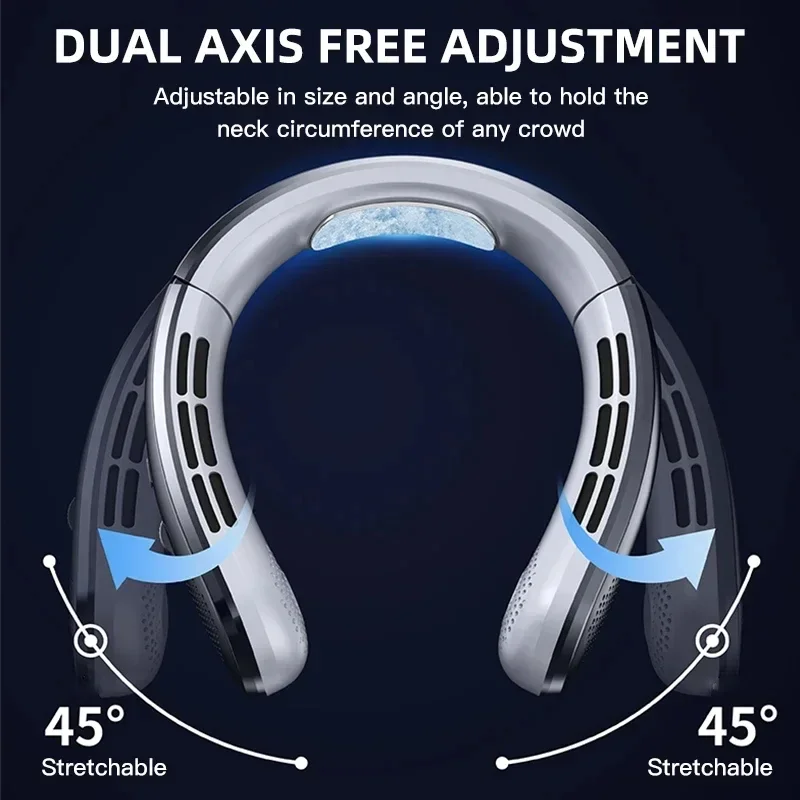 Ventilateur Xiaomi de cou suspendu portable sans lame rechargeable muet à LED & affichage numérique – Image 3