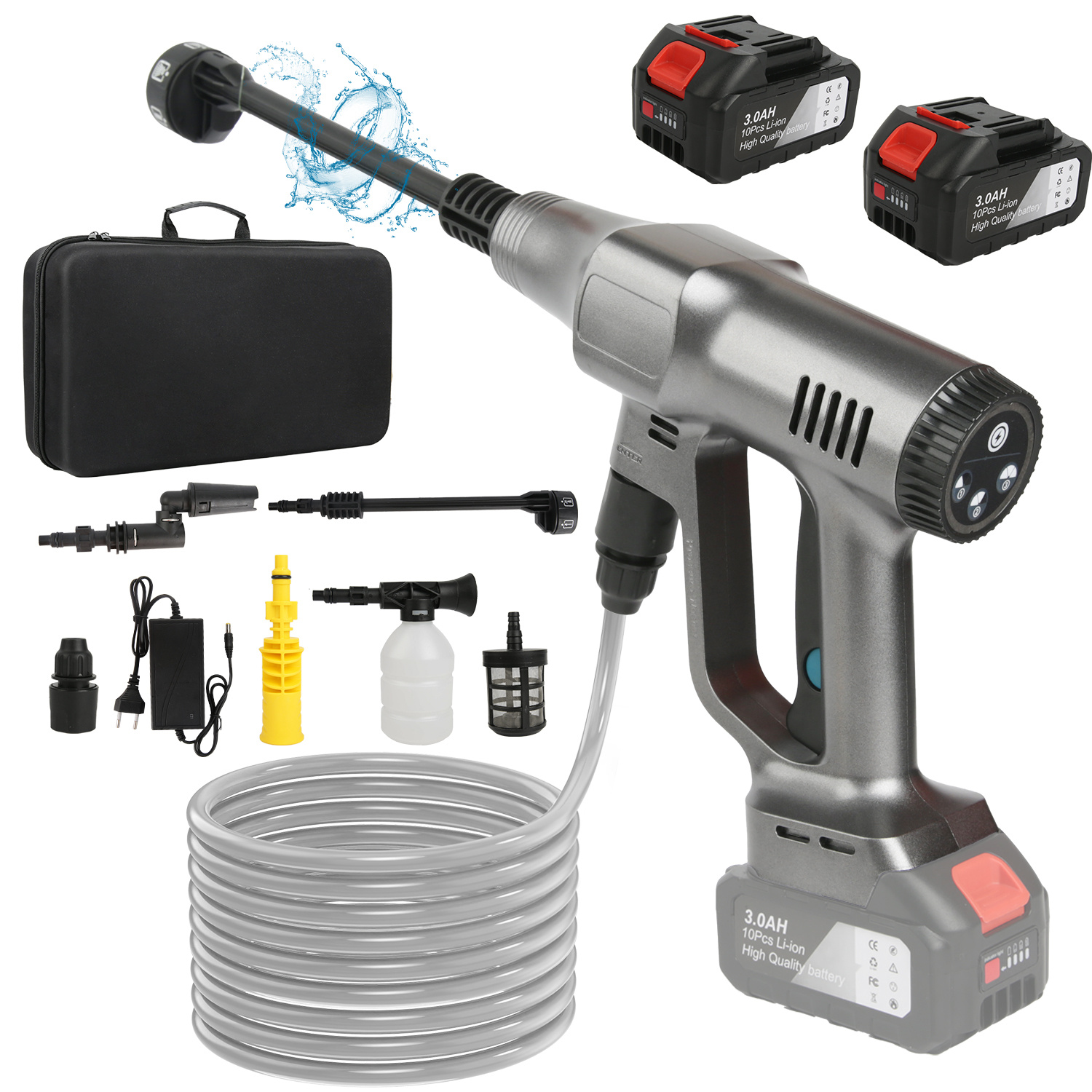 Pistolet électrique multifonctionnel à haute pression 200Bar 3500W avec boîte de rangement – Image 9