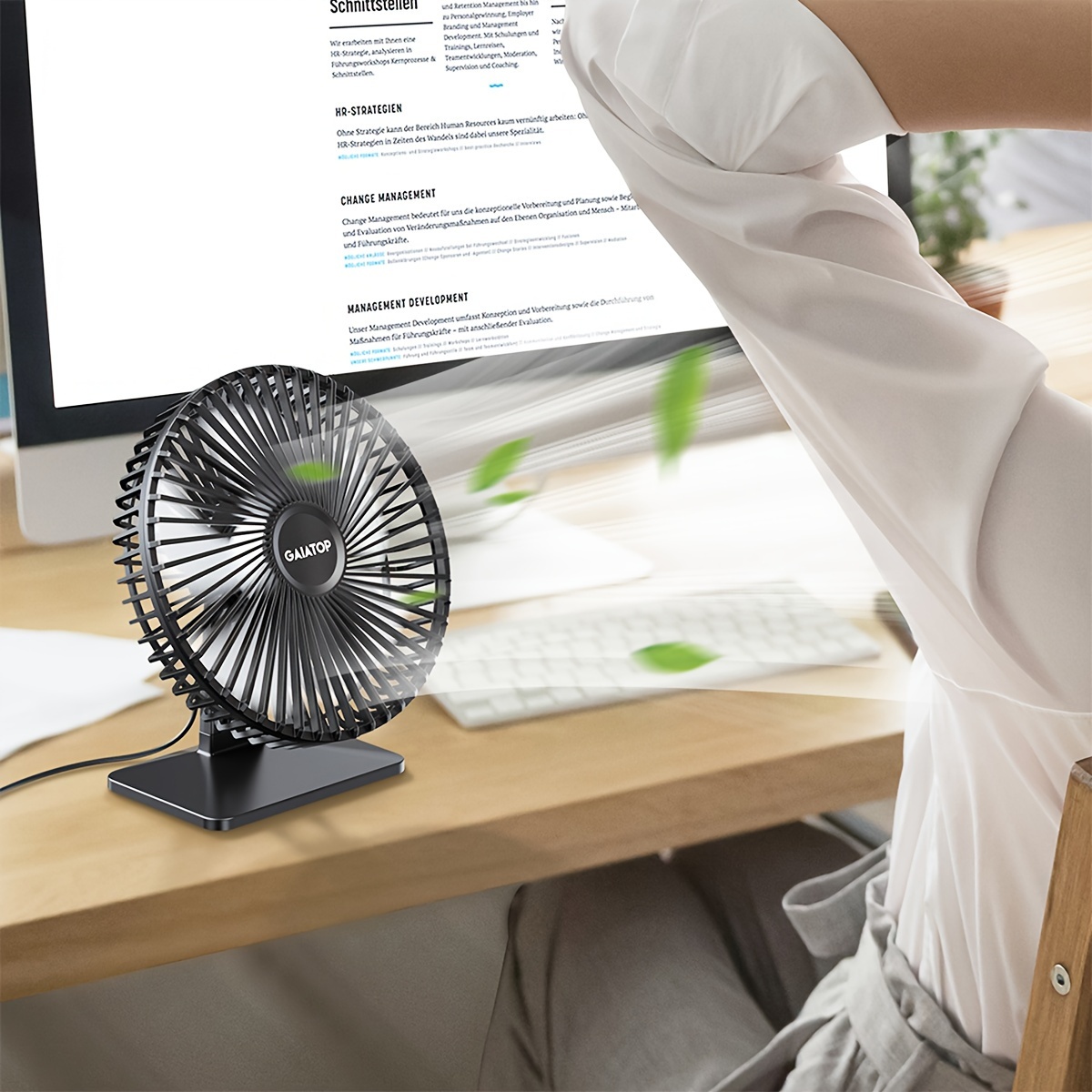 Ventilateur puissant avec 3 vitesses de rotation 90° – Image 2