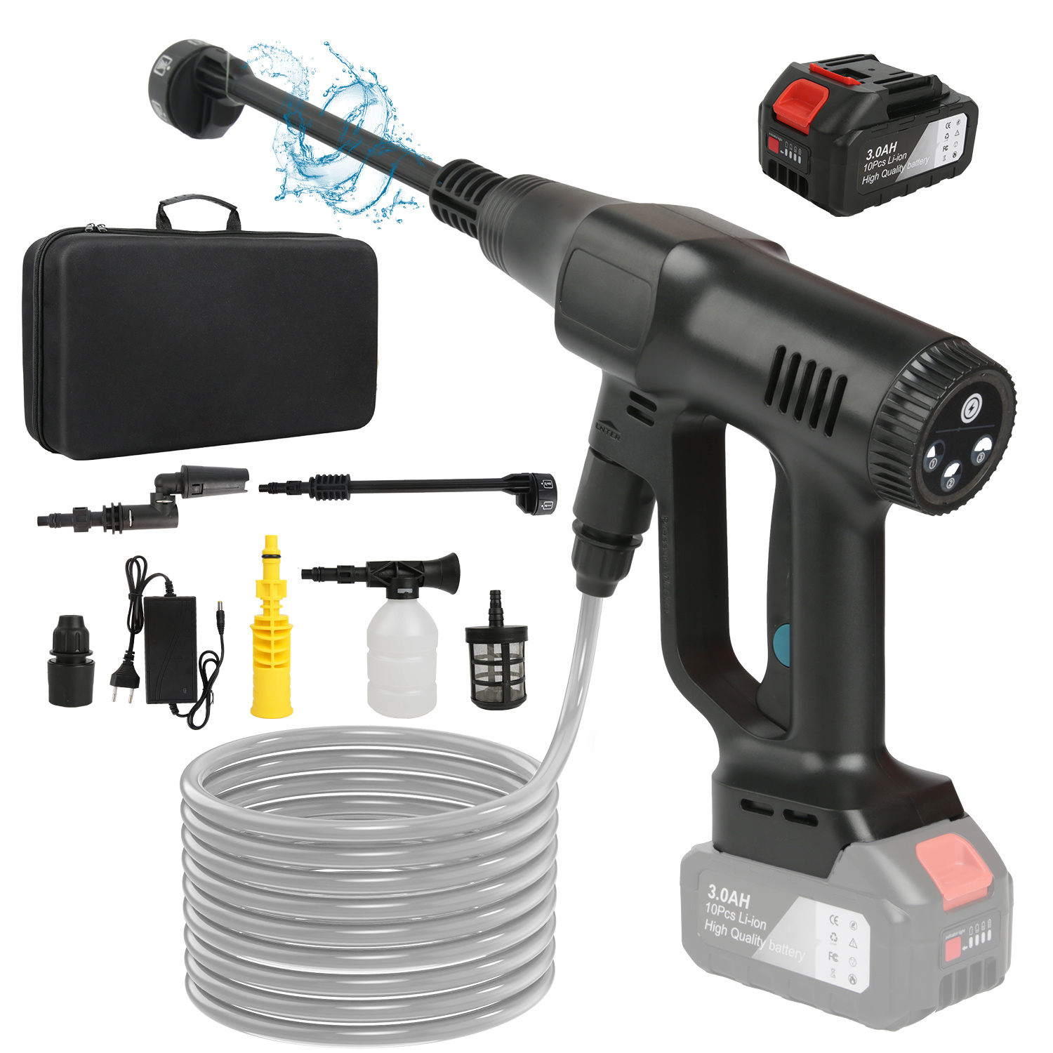 Pistolet électrique multifonctionnel à haute pression 200Bar 3500W avec boîte de rangement – Image 3