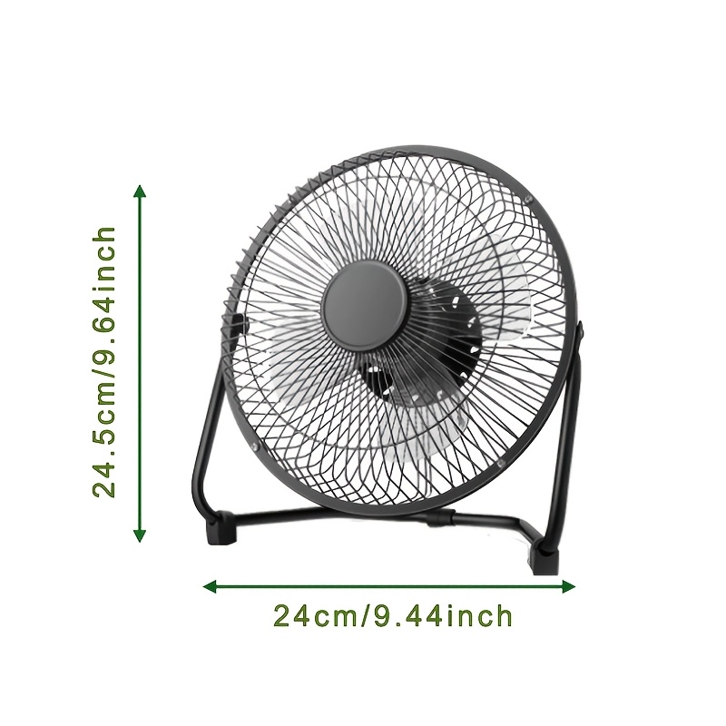 Ventilateur électrique portable à 2 vitesses avec angle réglable 360° – Image 2